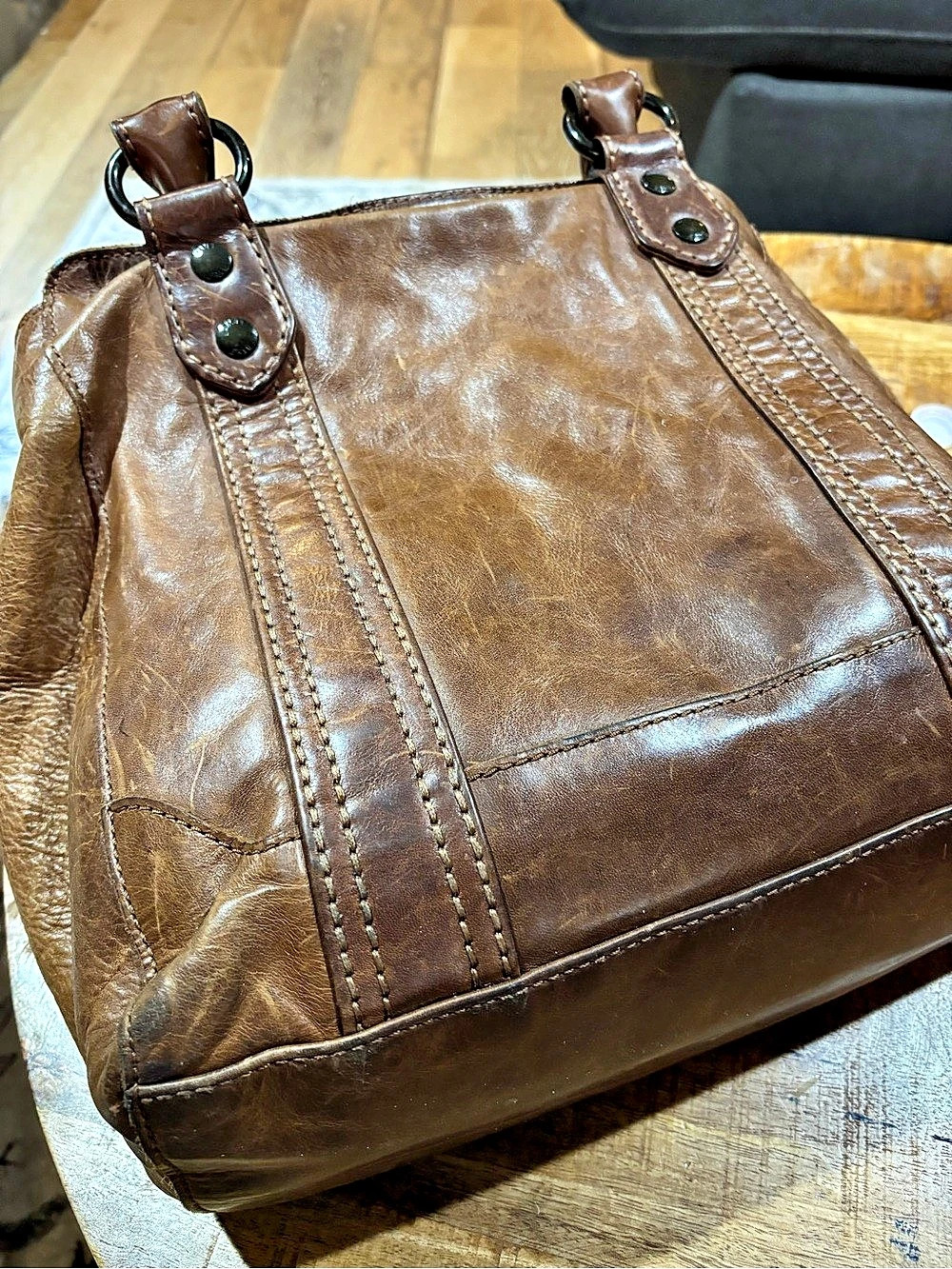 Frye Melissa Shopper Tote Leather Brown